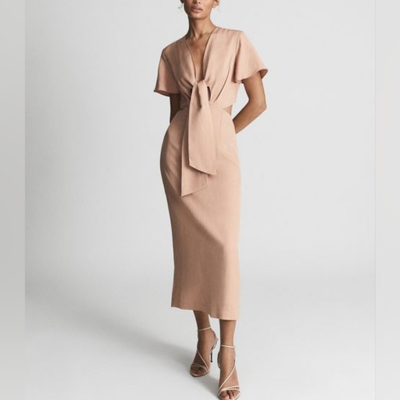 NWT REISS | Iona Cutout Midi Dress - Picture 2 of 7